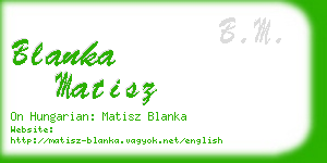blanka matisz business card